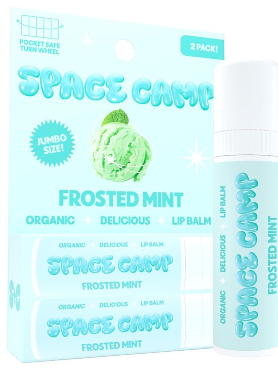 Space Camp Jumbo Lip Balm Frosted Mint Organic Flavored New Sealed - Picture 1 of 3